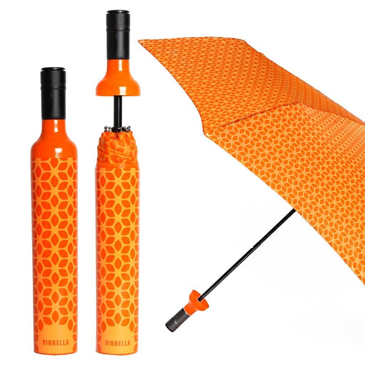 Vinrella Bottle Umbrella- Botanical Orange