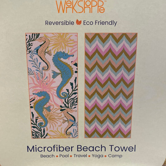 Seahorse Microfiber Beach Towel