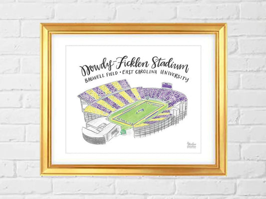 Pamlico Print Dowdy-Ficklen Stadium